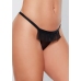Panty with Mesh Front and Open Back with Bow Detail - One Size