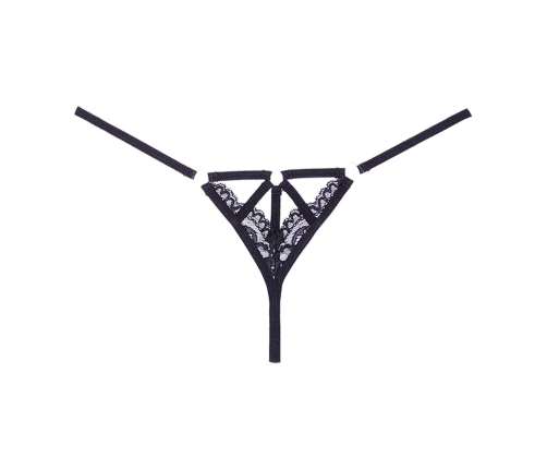 Do Not Disturb - Lace Thong - OS - Black
