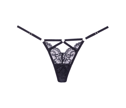 Do Not Disturb - Lace Thong - OS - Black