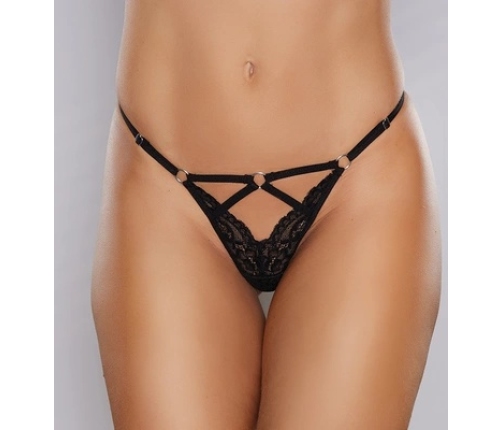 Do Not Disturb - Lace Thong - OS - Black