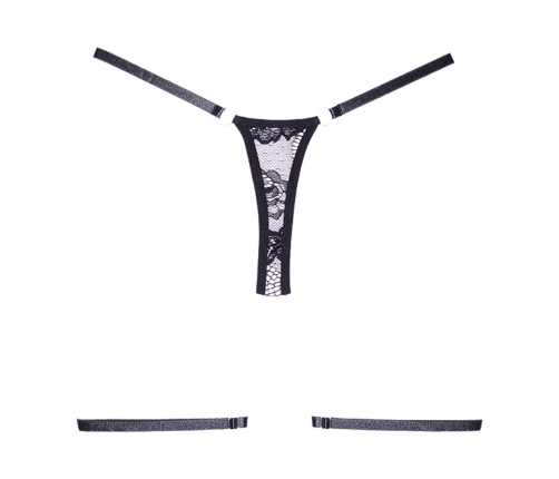 Say it with Garters - Lace Thong - OS - Black