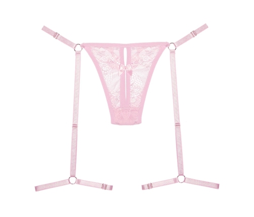 Say it with Garters - Lace Thong - OS - Pink