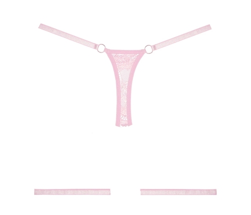 Say it with Garters - Lace Thong - OS - Pink