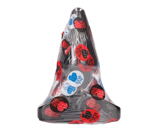 All Black Plug 16 cm - Grooved Silicone Analogue, Black