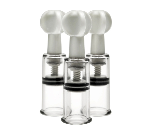 XR Brands Twisted Triplets Compact Suction Cylinder Set Clear ABS