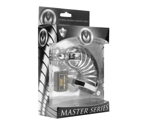 Asylum - Chastity Cage with 6 Rings - M/L