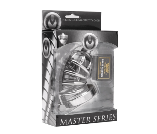 Asylum - Chastity Cage with 4 Rings - S/M