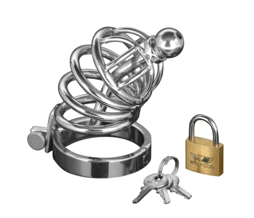 Asylum - Chastity Cage with 4 Rings - S/M