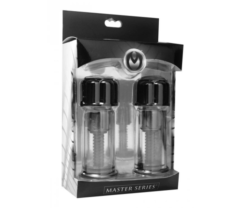 XR Brands Black Max Precision Suction System for Nipple Stimulation - 2 pcs