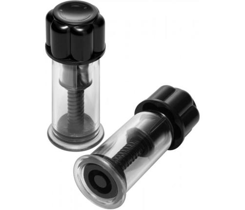 XR Brands Black Max Precision Suction System for Nipple Stimulation - 2 pcs