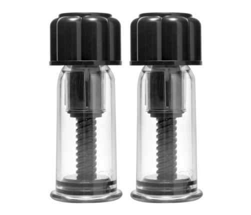 XR Brands Black Max Precision Suction System for Nipple Stimulation - 2 pcs