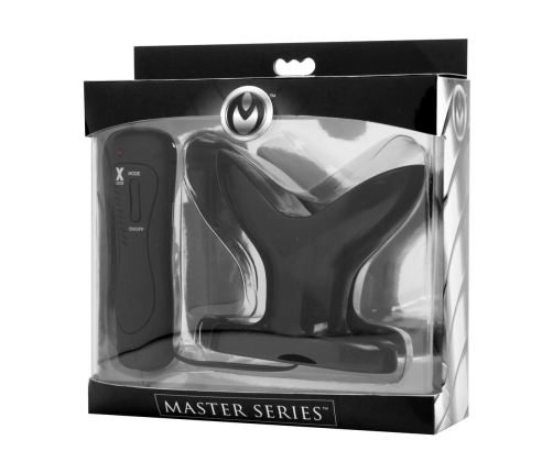 XR Brands Master Series 10-Mode Expanding Plug with Remote Control Black