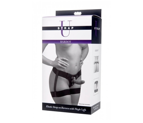 Bardot - Elastic Strap-On Harness with Thigh Straps