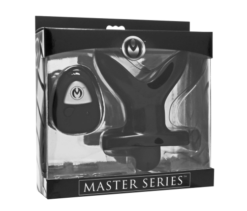 XR Brands Ass Anchor Vibrating Anal Plug with Remote Control Black