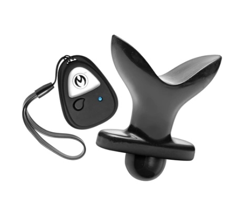 XR Brands Ass Anchor Vibrating Anal Plug with Remote Control Black