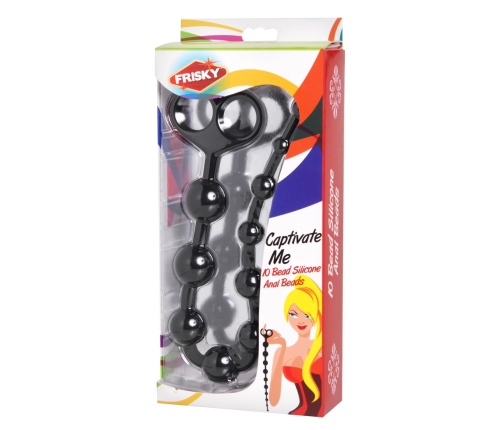 XR Brands Captivate Me 10 Silicone Beads Flexible Long Design