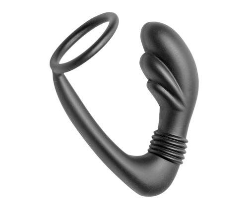 Cobra Silicone Dual-Action Prostate System with Cockring, Black