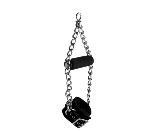 Fur Lined Nubuck Leather Suspension Cuffs with Grip