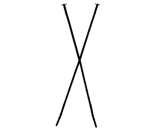 XR Brands Subtrap Adjustable Over-the-Door Restraint Set Black