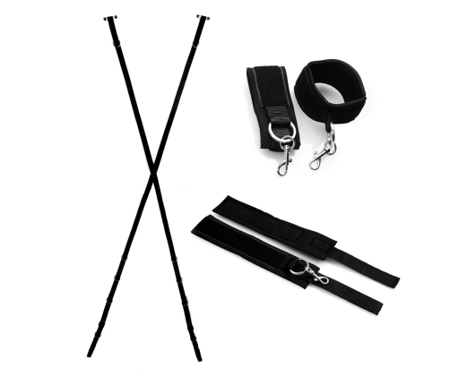 XR Brands Subtrap Adjustable Over-the-Door Restraint Set Black