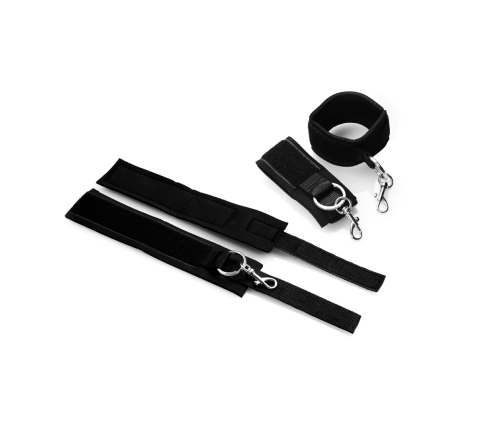 XR Brands Subtrap Adjustable Over-the-Door Restraint Set Black