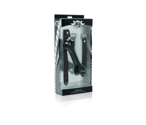 XR Brands Hound Adjustable Silicone Dog Bone Gag Red Strap