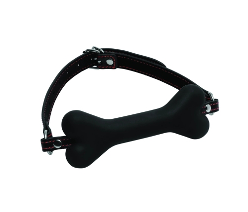 XR Brands Hound Adjustable Silicone Dog Bone Gag Red Strap