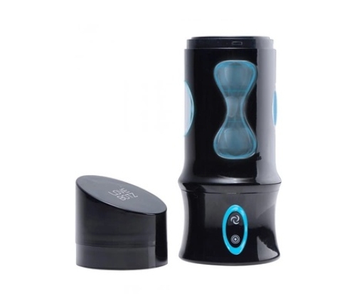 XR Brands Beat It Rechargeable Rotating Stimulation Device Black