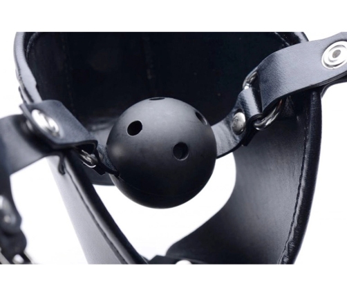 XR Brands Pup Puppy Play Mask with Breathable Removable Ball Gag