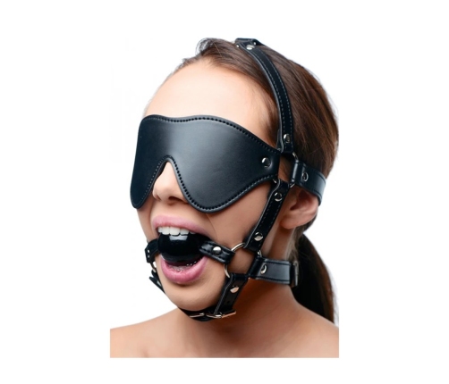 Eye Mask Harness with Ball Gag
