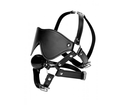 Eye Mask Harness with Ball Gag