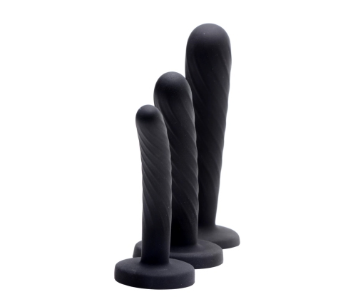 Strap-on Silicone 3 piece set - Black