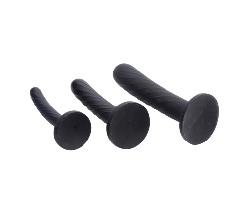 Strap-on Silicone 3 piece set - Black