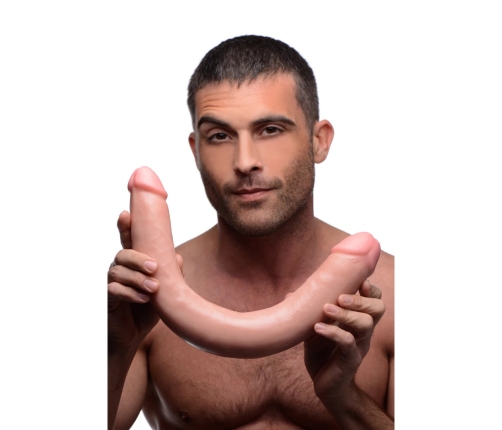 Realistic Double Dildo - 17.5 inch - Flesh