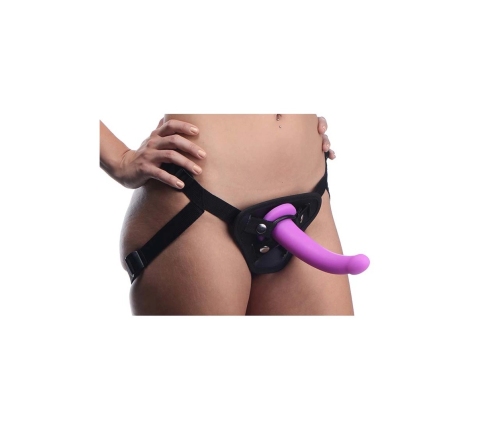 Navigator Silicone Curved Model with Adjustable Harness, Purple, 18 cm
