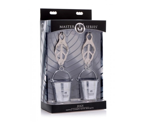 Jugs Adjustable Nipple Clamps with Hanging Buckets - Stainless Steel System