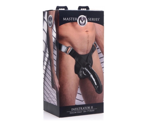 XR Brands Infiltrator II Adjustable Hollow System, Black, Large