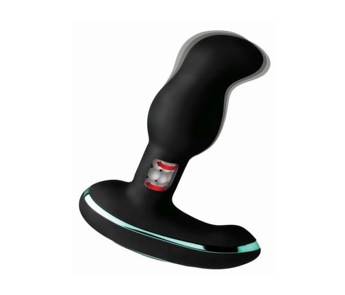 Rimsation Intimate Wellness Device with Rotating Beads - Black Silicone