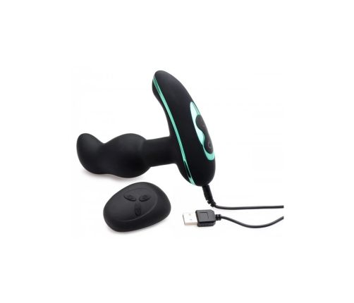 Rimsation Intimate Wellness Device with Rotating Beads - Black Silicone