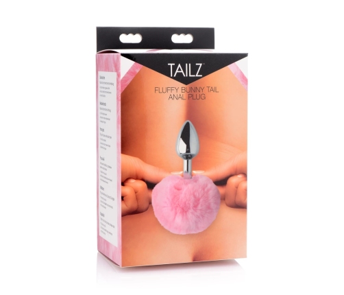 Fluffy Bunny Tail - Anal Plug - Pink