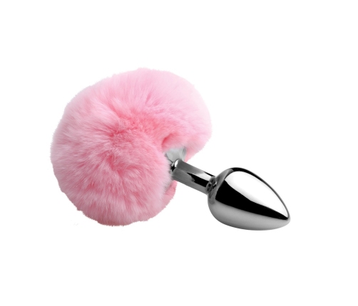 Fluffy Bunny Tail - Anal Plug - Pink