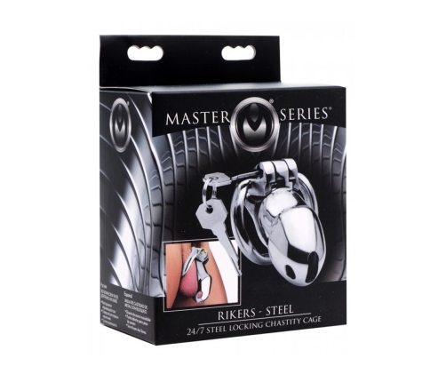 Rikers 24-7 - Stainless Steel Locking Chastity Cage