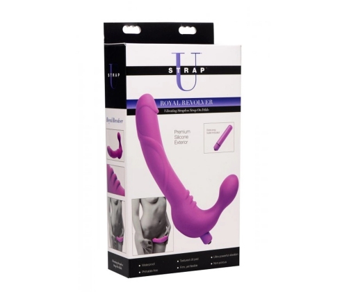 Royal Rider - Vibrating Silicone Strapless Strap-On