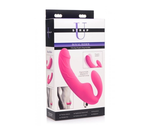 Royal Rider - Vibrating Silicone Strapless Strap-On