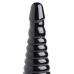 Giant Ribbed Anal Cone - Black