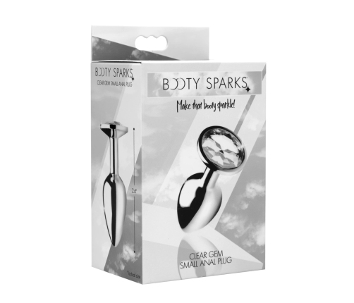 Clear Gem Anal Plug Small - Clear