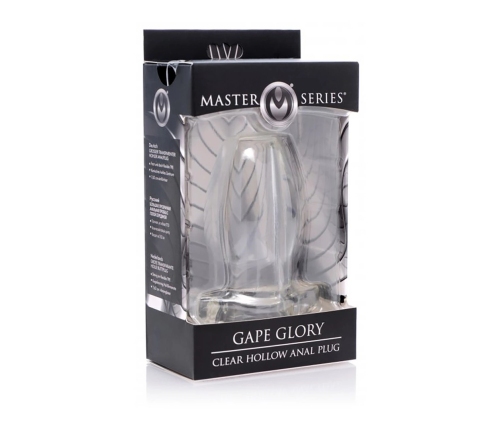 Gape Glory - Transparent Hollow Anal Plug - Large