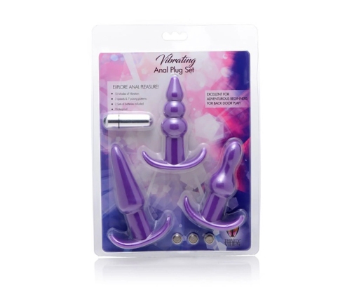 4 Piece Vibrating Butt Plug Set