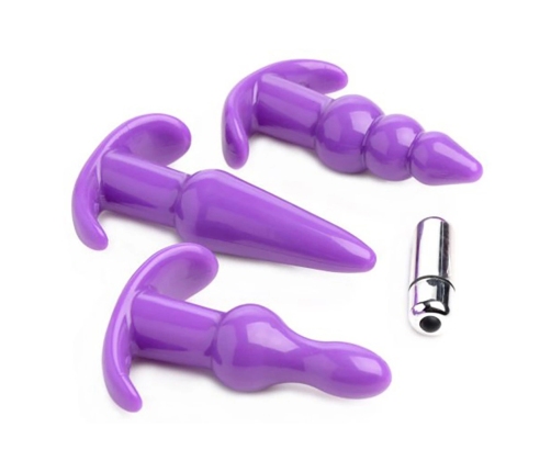 4 Piece Vibrating Butt Plug Set
