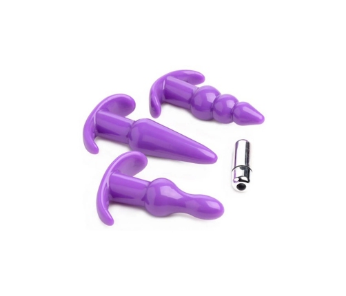 4 Piece Vibrating Butt Plug Set